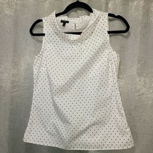 Talbots Polka Dot Bow Sleeveless Top‎ P